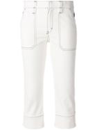 Chloé Cropped High-rise Trousers - White