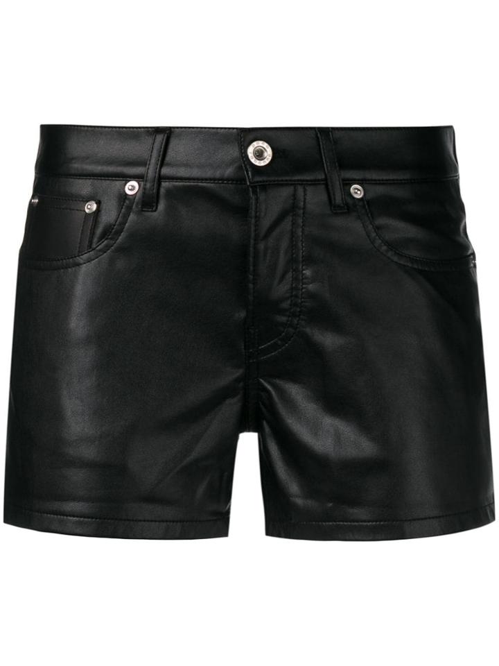 Paco Rabanne Faux Leather Shorts - Black