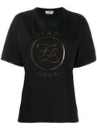 Fendi Ff Kaligraphy T-shirt - Black