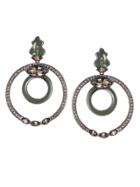 Camila Klein Strass Embellished Hoop Earrings - Metallic