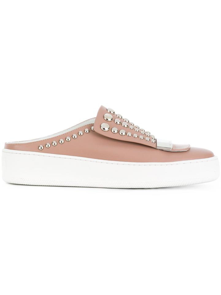 Sergio Rossi Studded Sneakers - Nude & Neutrals