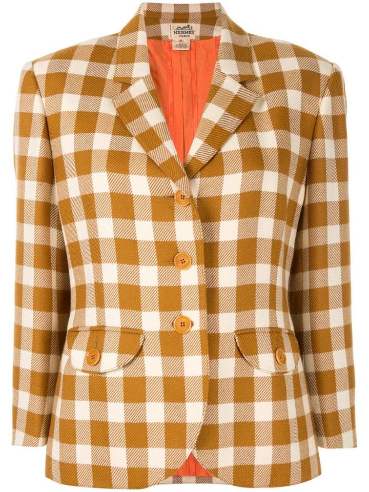 Hermès Pre-owned Checked Jacket - Brown