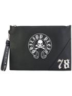 Philipp Plein - Hekamiah Clutch - Men - Calf Leather - One Size, Black, Calf Leather