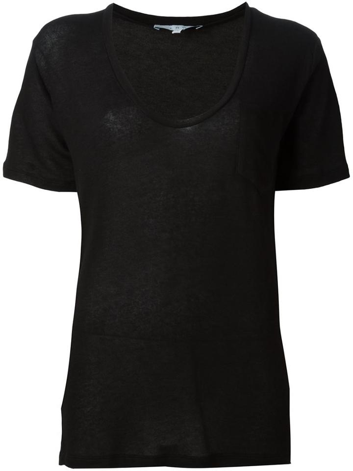 Iro 'emmy' T-shirt, Women's, Size: Xs, Black, Lyocell/polyurethane