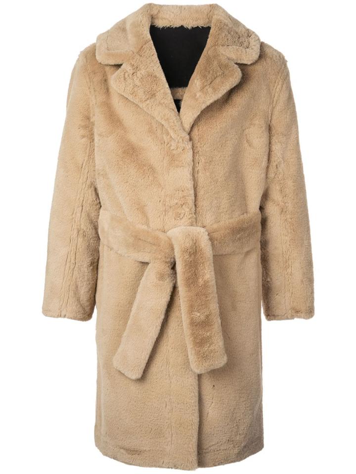 Opening Ceremony Reversible Faux Fur Coat - Brown