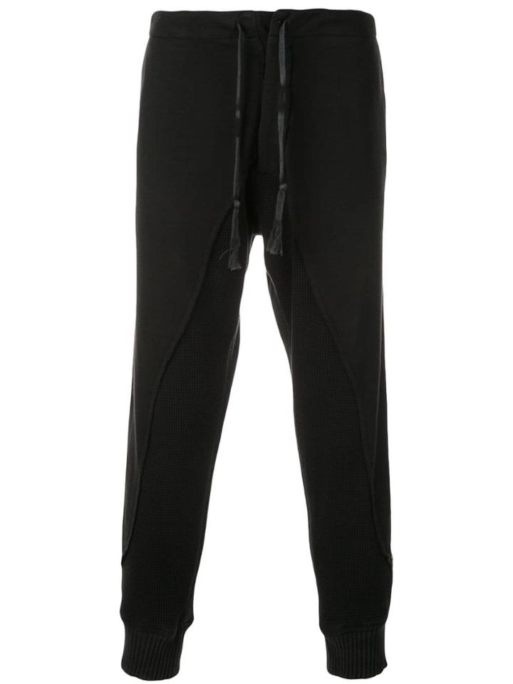 Greg Lauren Paneled Track Pants - Black