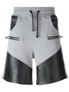 Just Cavalli Panelled Track Shorts, Men's, Size: Xl, Grey, Cotton