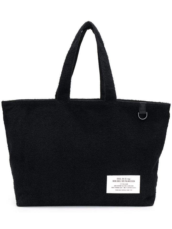 Diesel Reversible Denim Shopper Tote - Black