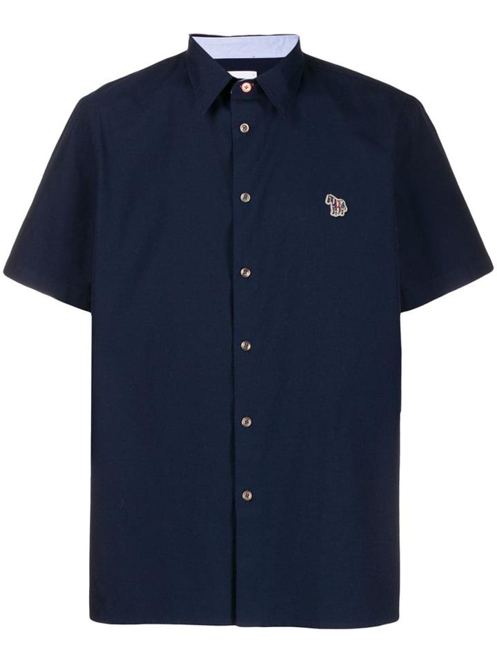 Ps Paul Smith Short Sleeved Shirt - Blue