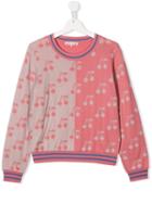 Bonpoint Teen Cherry Print Sweater - Pink