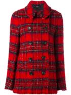 Comme Des Garçons Vintage Raw Hem Tartan Jacket - Red