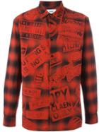 Doublet All-over Print Shirt, Men's, Size: Large, Red, Cotton
