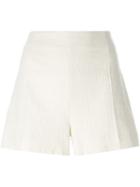 Vanessa Bruno Athé High Waist Shorts, Women's, Size: 40, Nude/neutrals, Cotton/ramie/spandex/elastane