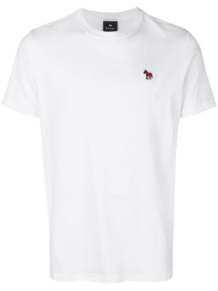 Ps Paul Smith Zebra Motif T-shirt - White