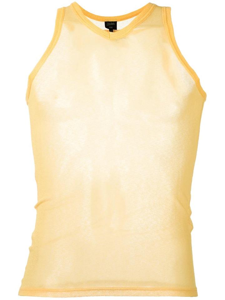 Jean Paul Gaultier Vintage Sheer Top - Yellow & Orange