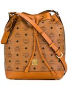 Mcm Small Visetos Drawstring Bag, Women's, Brown, Leather
