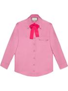 Gucci Silk Bow Shirt - Pink