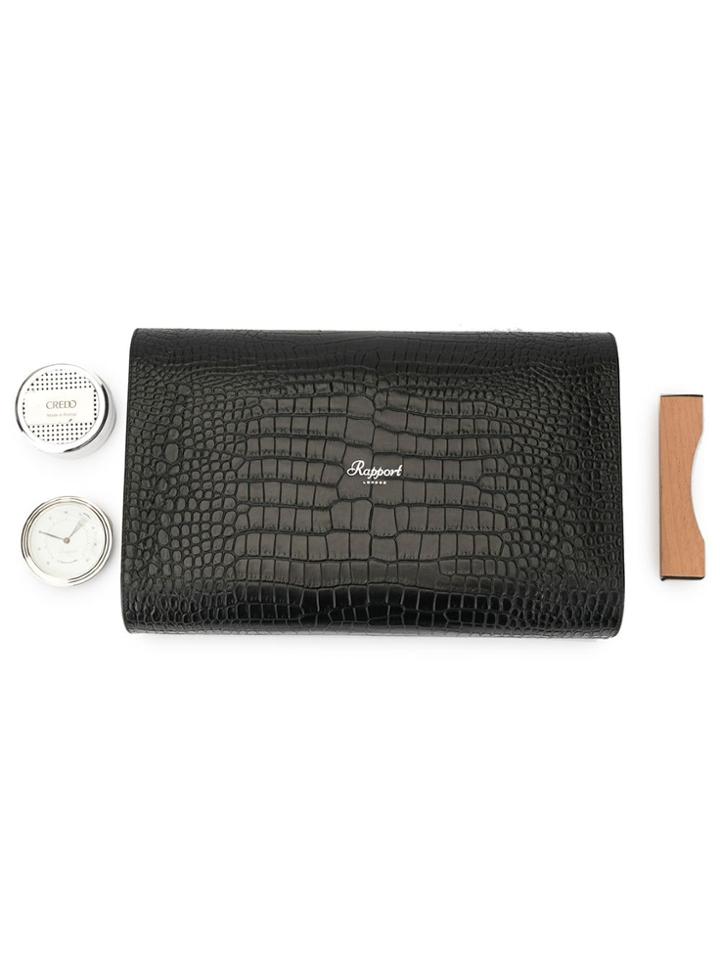 Rapport 50-cigar Crocodile-effect Humidor - Black
