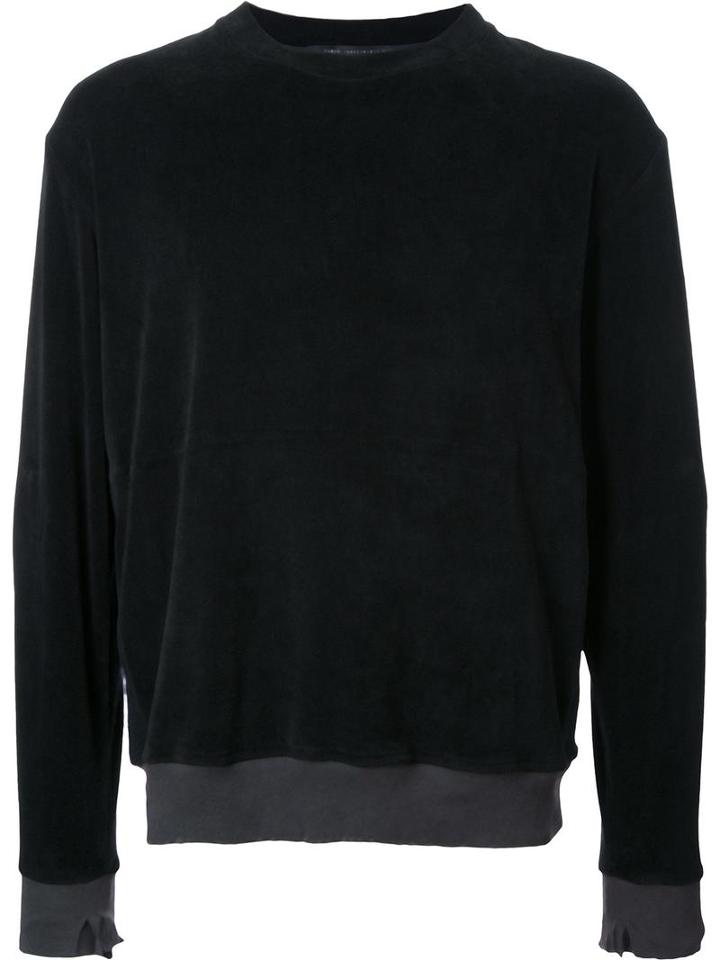 Longjourney Round Neck Sweatshirt, Men's, Size: Medium, Black, Cotton