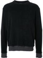 Longjourney Round Neck Sweatshirt, Men's, Size: Medium, Black, Cotton