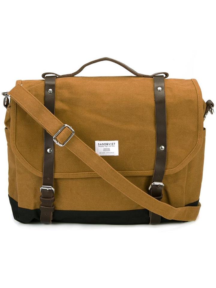Sandqvist 'izzy' Shoulder Bag, Adult Unisex, Nude/neutrals, Cotton/buffalo Leather/nylon