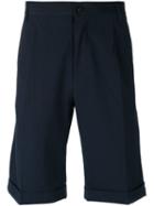 Mp Massimo Piombo - Tailored Check Shorts - Men - Cotton/spandex/elastane - 52, Blue, Cotton/spandex/elastane