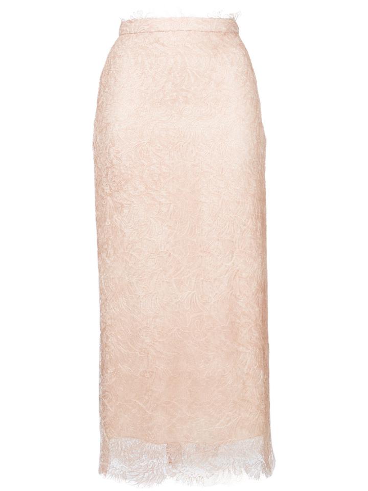 Ermanno Scervino Lace Midi Skirt - Nude & Neutrals