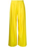 Jil Sander Vintage Pleated Palazzo Trousers - Yellow & Orange