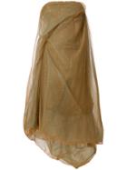 Rick Owens Strapless Tulle Dress - Nude & Neutrals