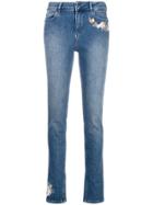 Twin-set Embroidered Slim Jeans - Blue