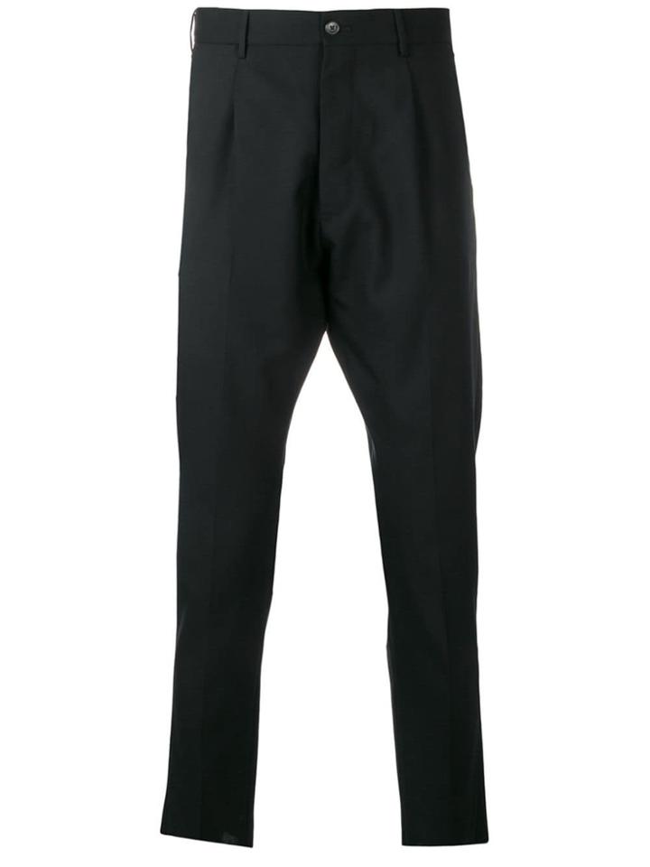 Pt01 Pleated Wool Trousers - Black
