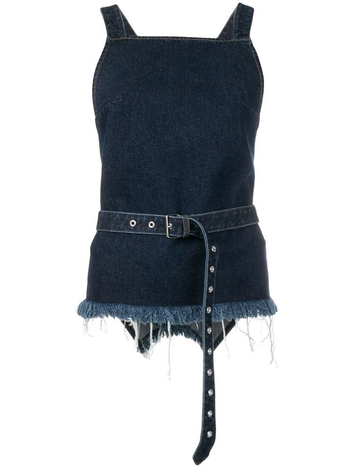 Marques'almeida Belted Vest Top - Blue