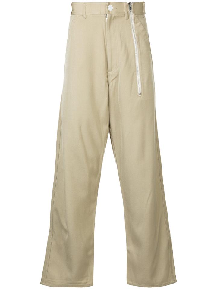 Comme Des Garçons Vintage Side Zip Baggy Trousers - Brown