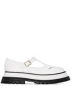 Burberry Mary Jane Platform Pumps - White