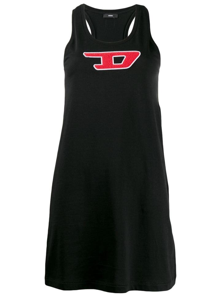 Diesel Logo Elongated Tank Top - Black