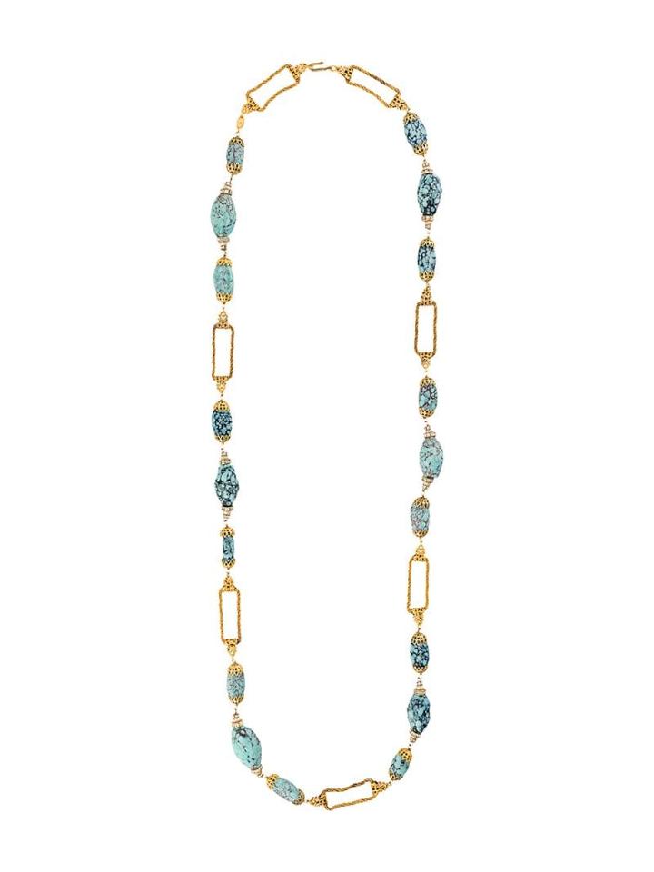 Chanel Pre-owned 1980s Beaded Necklace - Blue