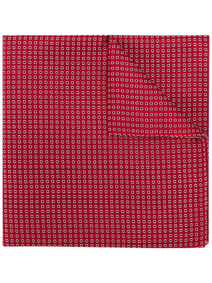 Emporio Armani Patterned Pocket Square - Red