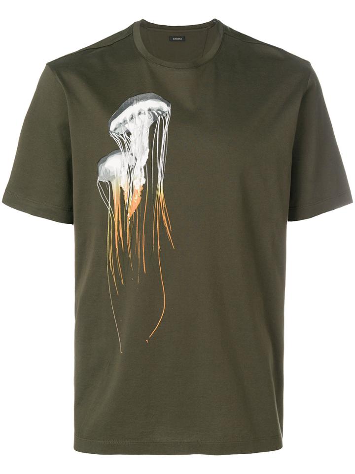 Z Zegna Printed T-shirt - Green