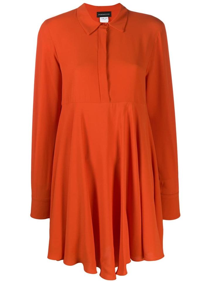 Sport Max Code Colour Pop Silk Skater Dress - Orange