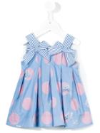 Lapin House - Polka Dot Dress - Kids - Cotton/spandex/elastane - 36 Mth, Blue