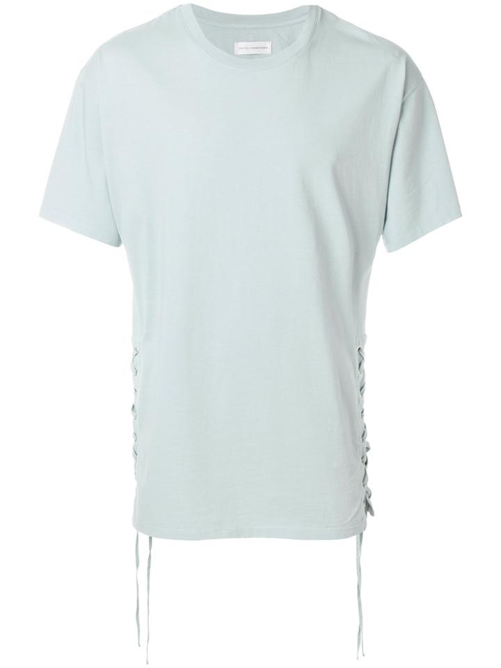 Faith Connexion Lace-up Side Detail T-shirt - Blue