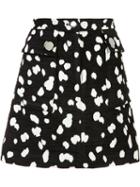 Adam Lippes Jacquard Mini Skirt, Women's, Size: 2, Black, Cotton/acrylic/polyester