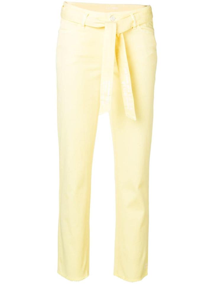 Cambio Cropped Slim-fit Trousers - Yellow