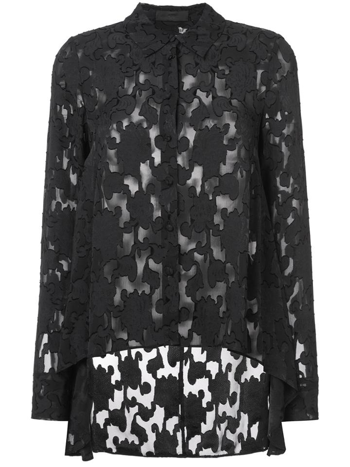 Co Lace Detail Shirt - Black