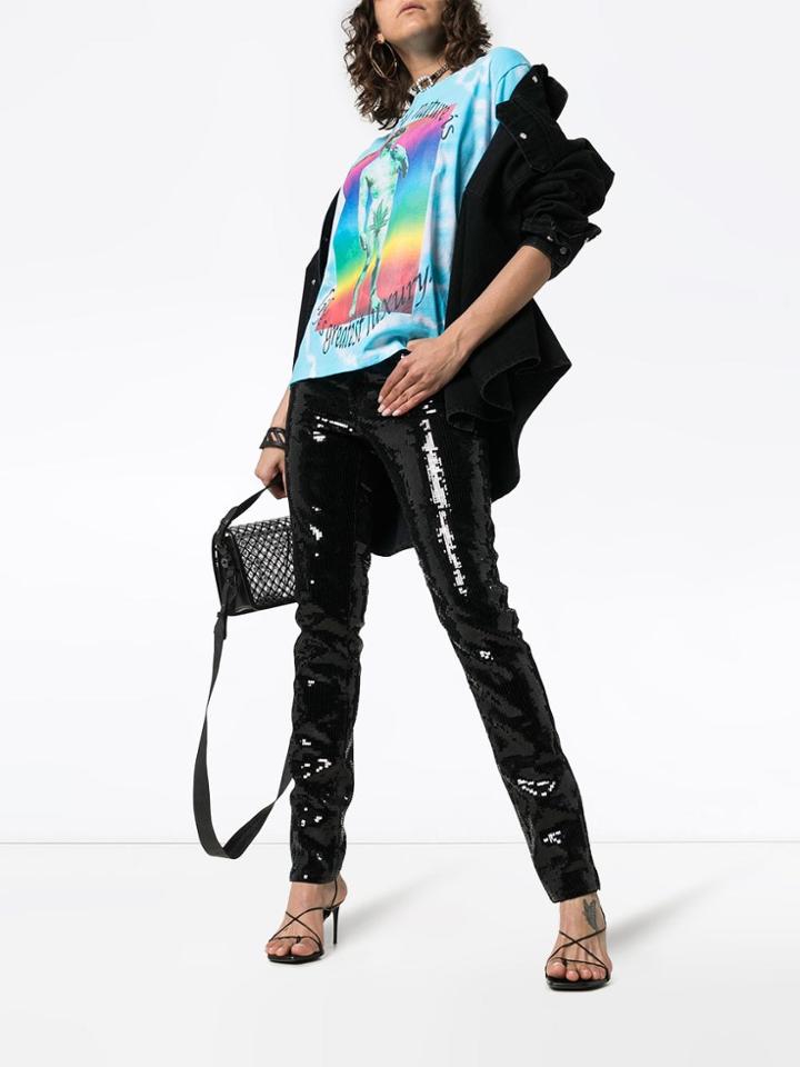Ashley Williams Tie-dye Graphic Print Short-sleeved Cotton T-shirt -