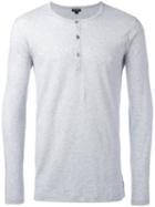 Ron Dorff Buttoned Neck Longsleeved T-shirt, Men's, Size: Medium, Grey