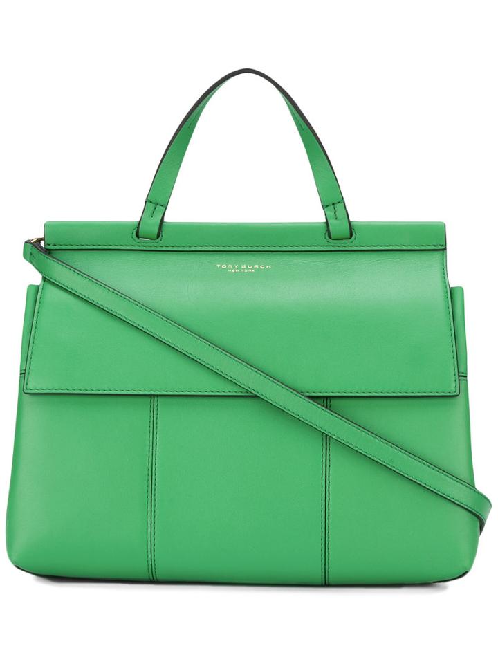 Tory Burch Block-t Satchel Bag, Women's, Green, Leather