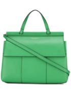 Tory Burch Block-t Satchel Bag, Women's, Green, Leather