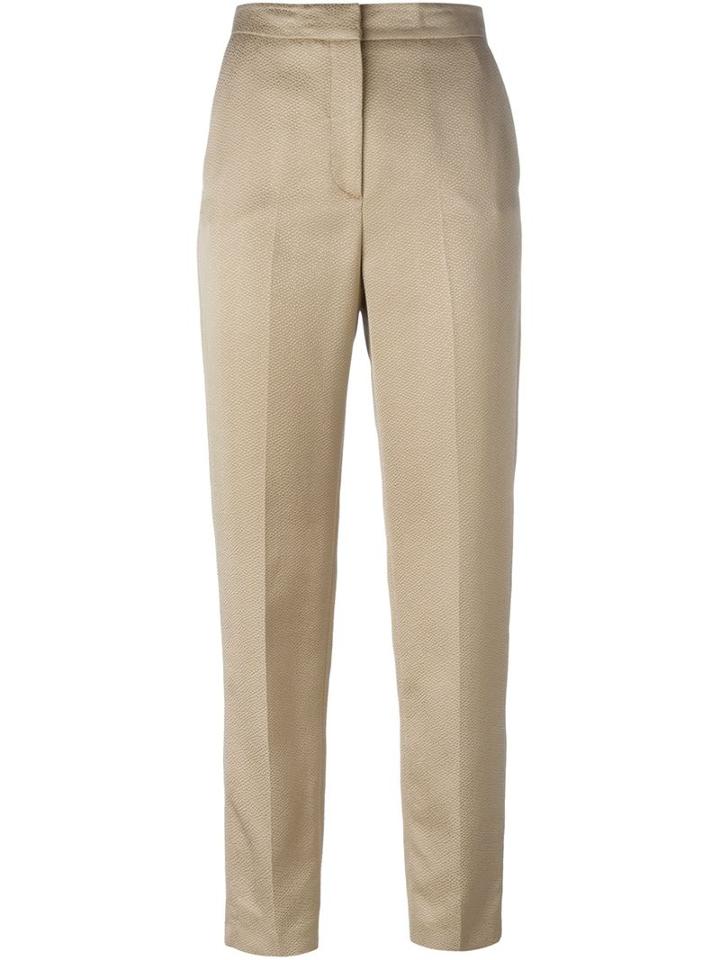 Msgm Slim Fit Trousers, Women's, Size: 38, Nude/neutrals, Viscose/cotton/polyester