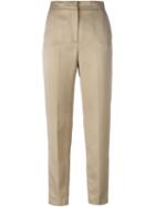 Msgm Slim Fit Trousers, Women's, Size: 38, Nude/neutrals, Viscose/cotton/polyester